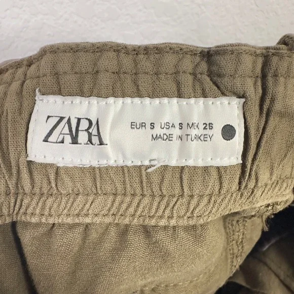 Zara Pants Womens S Green Utility Cargo Gorpcore Hiking Y2K Military Casual - Picture 10 of 11